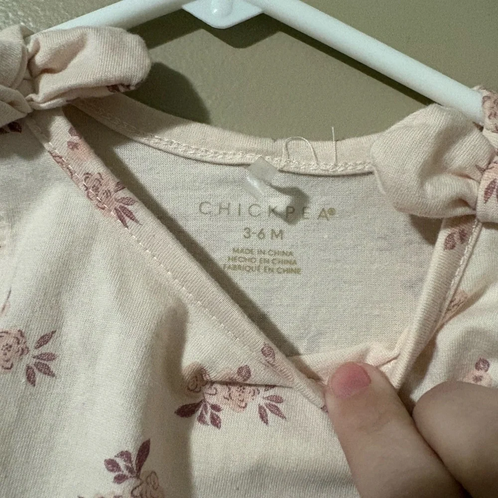 Floral Baby Romper with Ruffle Hem by Chick Pea